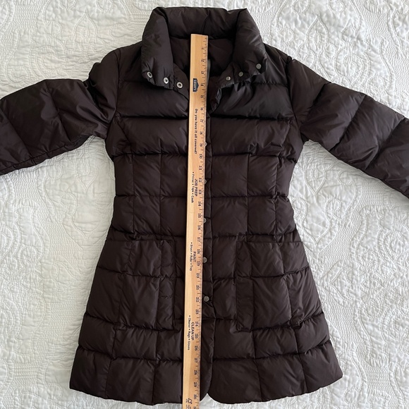 Add Dark Gray Quilted Down Puffer Jacket Coat Snap Closure - Picture 6 of 11
